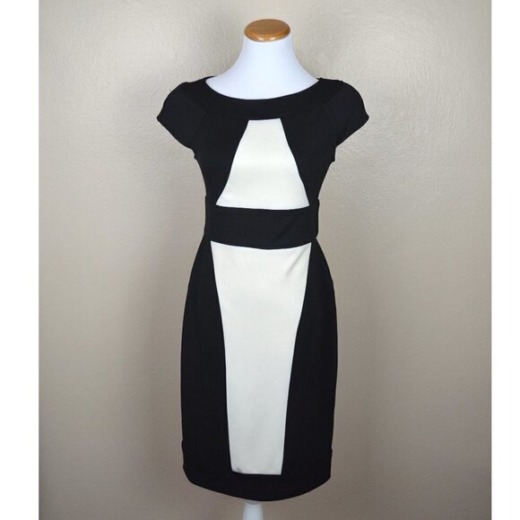 Maggy London Color Block Scuba Sheath Dress - Picture 1 of 7